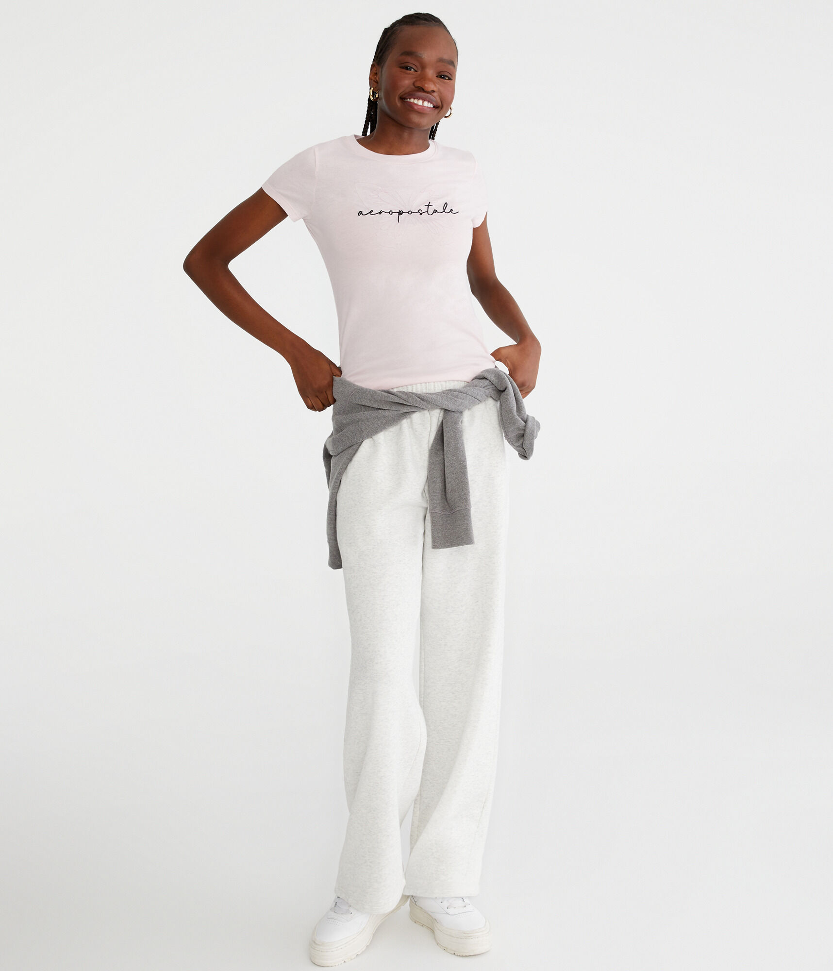 Aeropostale Script Butterfly Graphic Tee