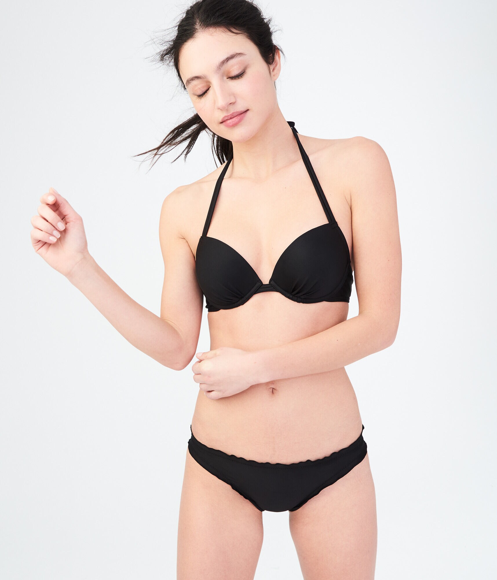 LLD Solid Ruffle Bikini Bottom