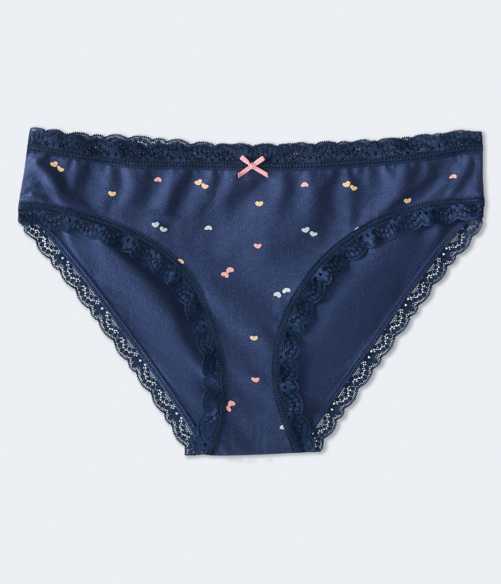 Multi Hearts Lace-Trim Hipster