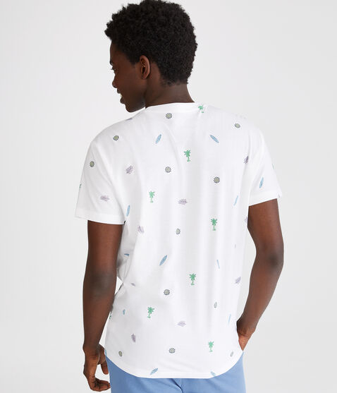 Palm Surfboard Print Graphic Tee Palm Surfboard Print Graphic Tee