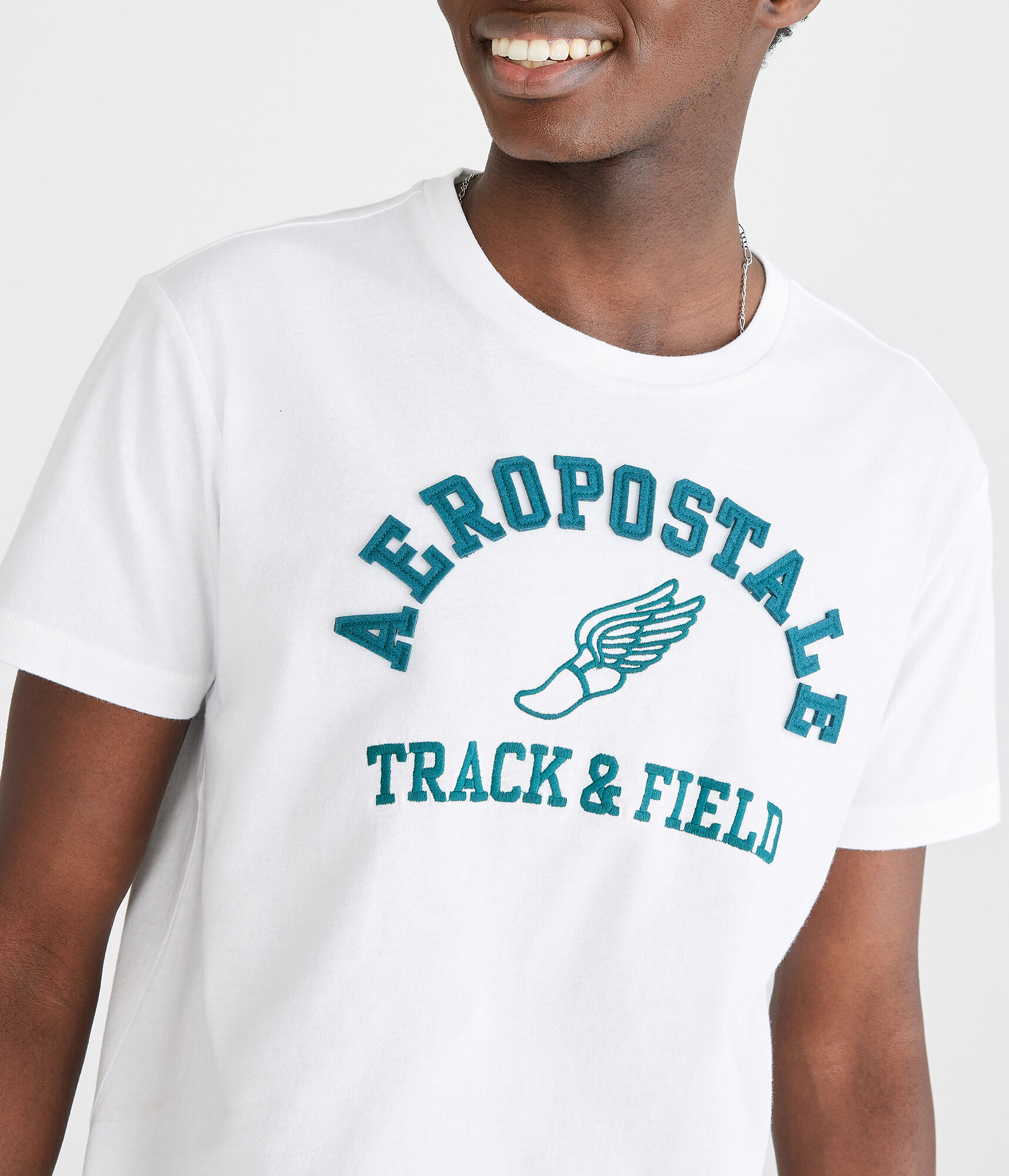 Aeropostale Track &amp; Field Appliqu&eacute; Graphic Tee