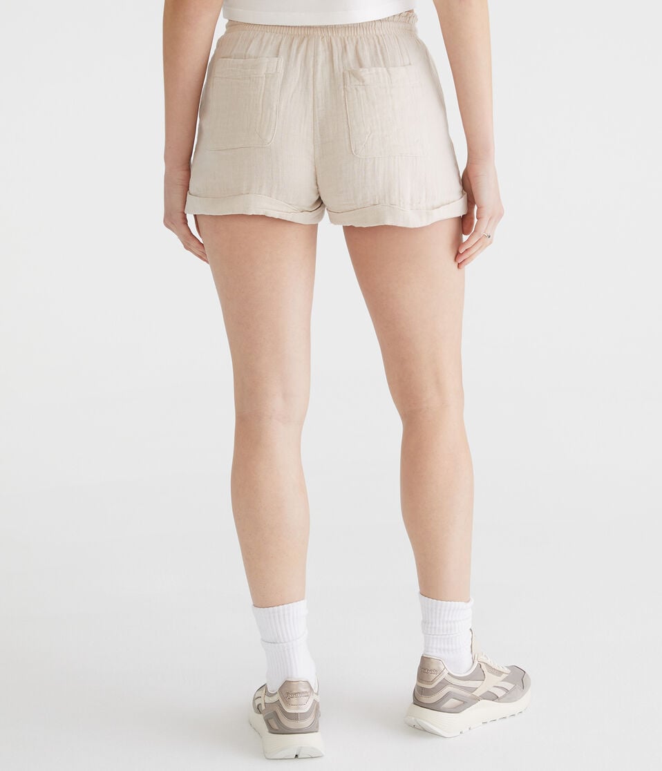 High-Rise Gauze Shorts