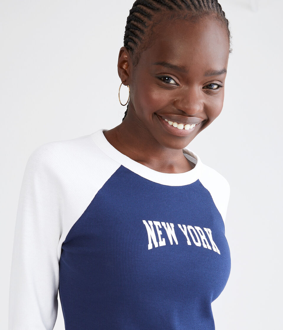 Long Sleeve New York Raglan Graphic Tee
