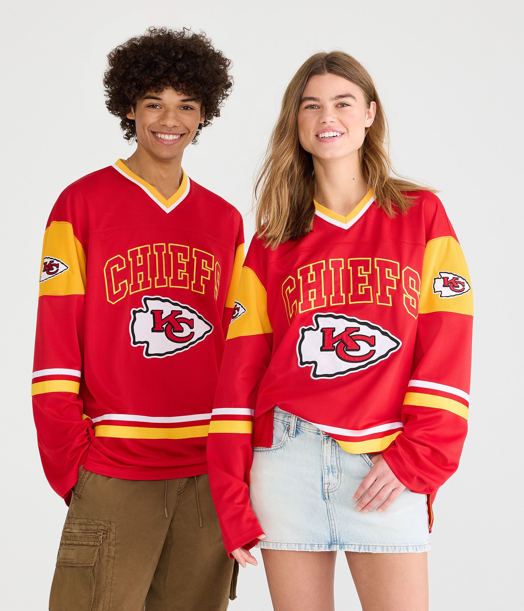Long Sleeve Kansas City Chiefs V-Neck Top