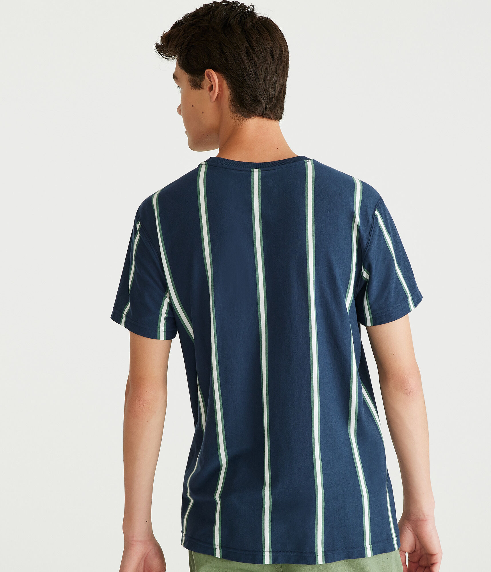 Aero NYC Vertical Stripe Graphic Tee