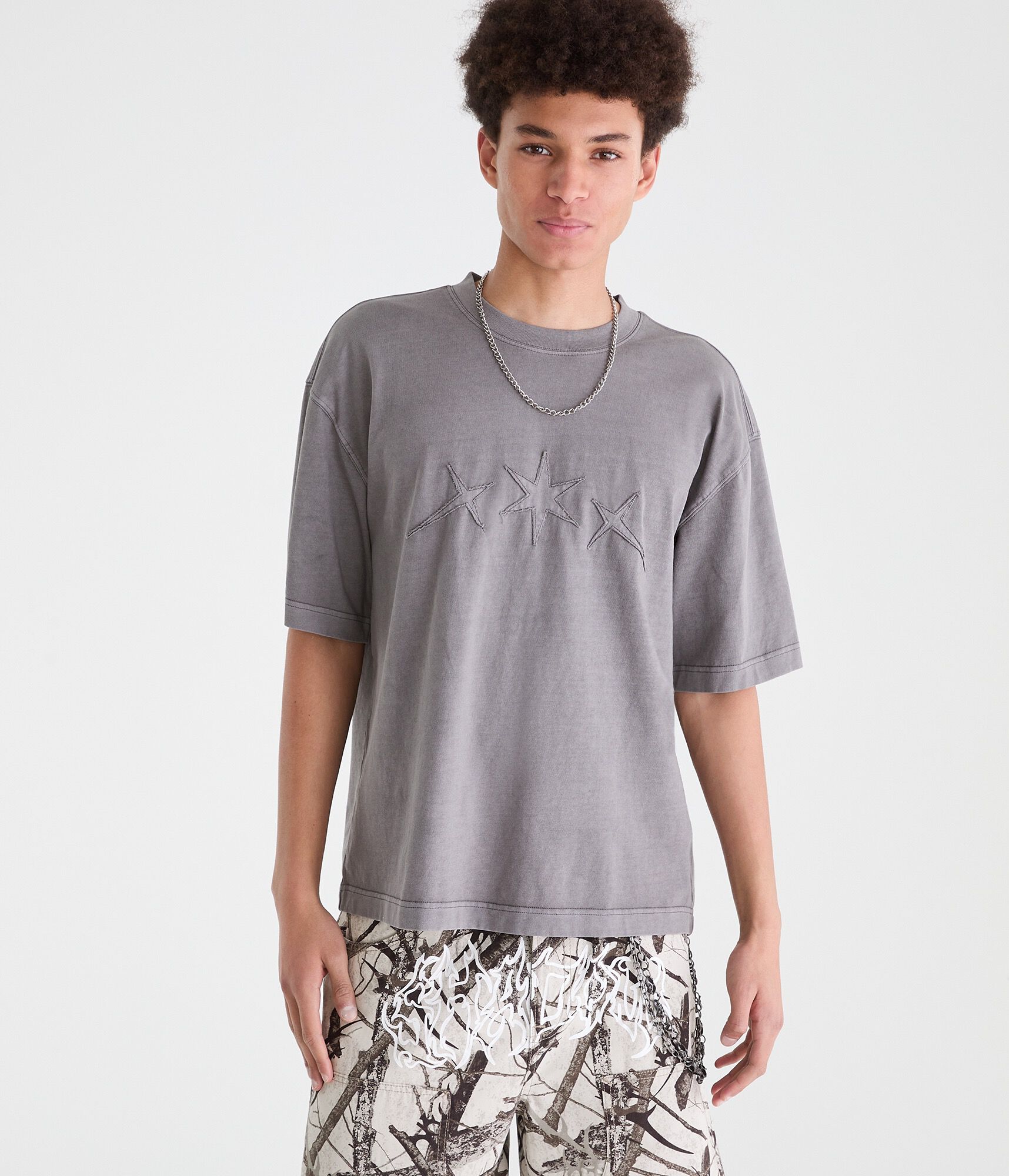 Tonal Stars Washed Graphic Tee