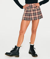 Plaid Pleated Mini Skirt
