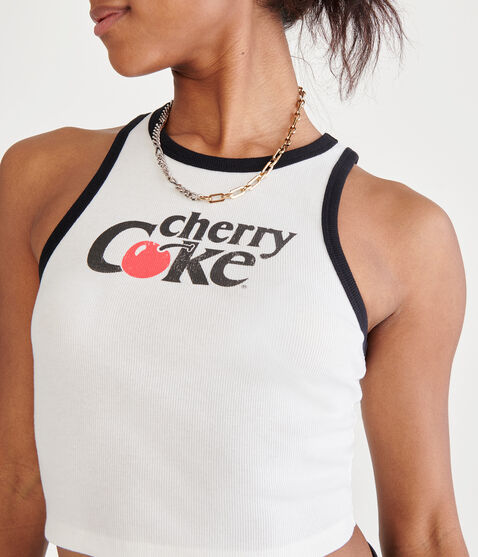 Coca-Cola® by Aéropostale Cherry Coke High-Neck Cropped Tank