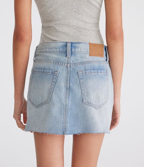 Low-Rise Denim Mini Skirt Low-Rise Denim Mini Skirt