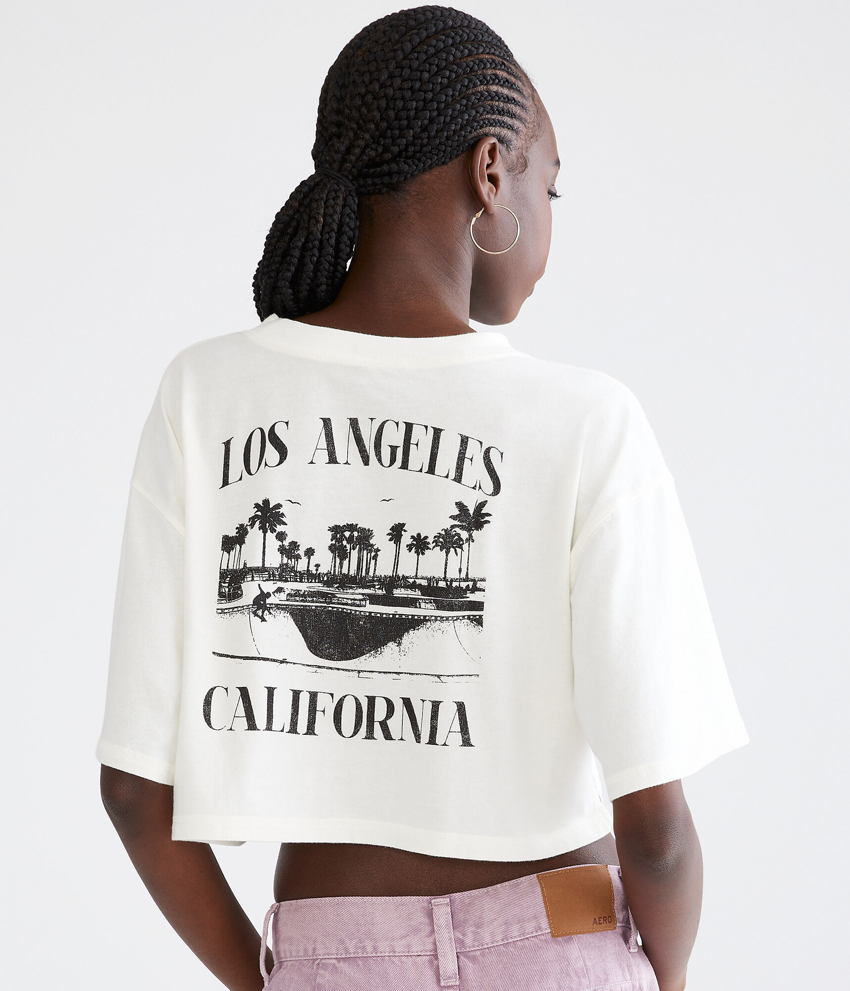 Los Angeles Cropped Boyfriend Graphic Tee