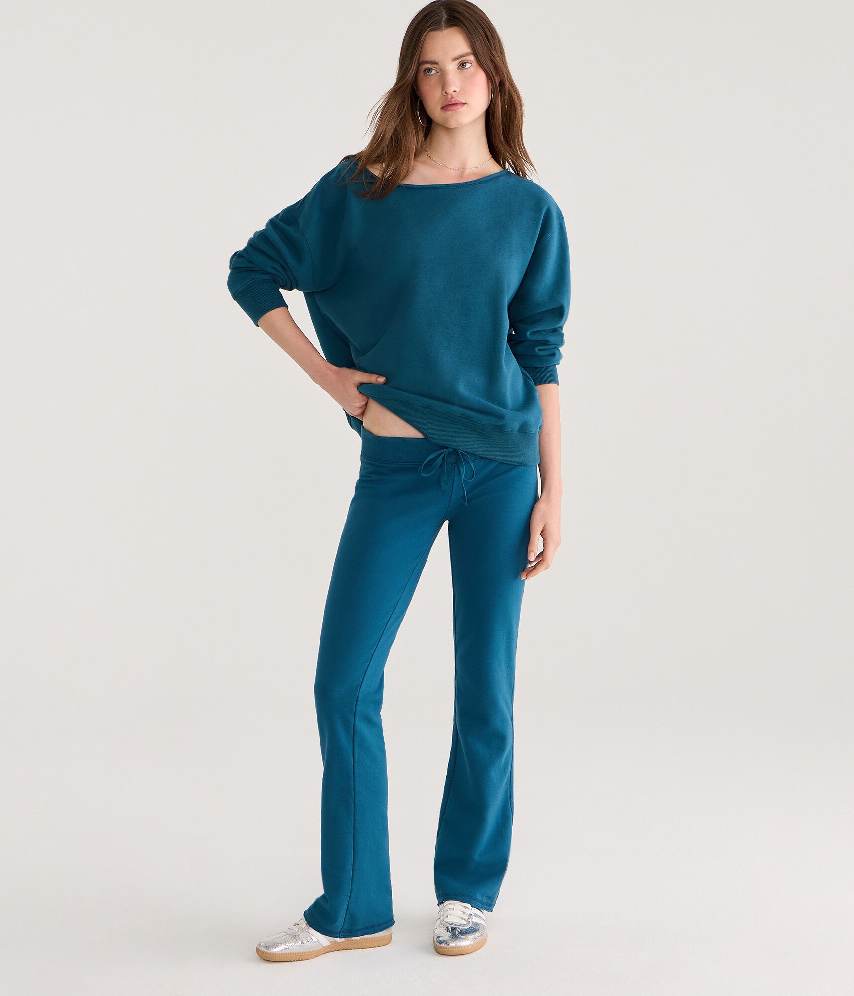 Cloud Soft Oversized Off-The-Shoulder Sweatshirt
