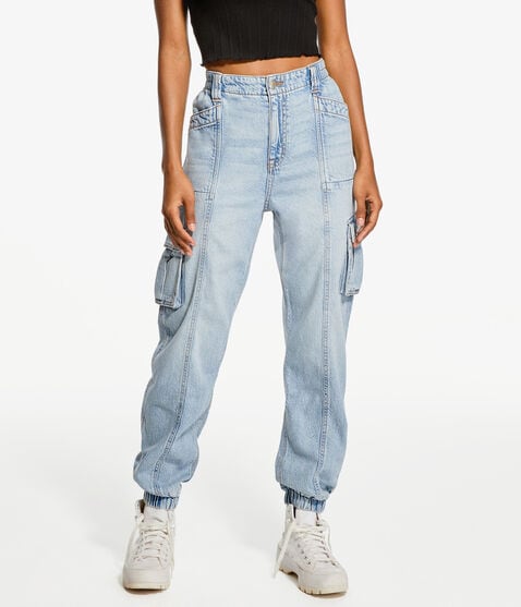 '90s Super High-Rise Baggy Denim Cargo Joggers '90s Super High-Rise Baggy Denim Cargo Joggers