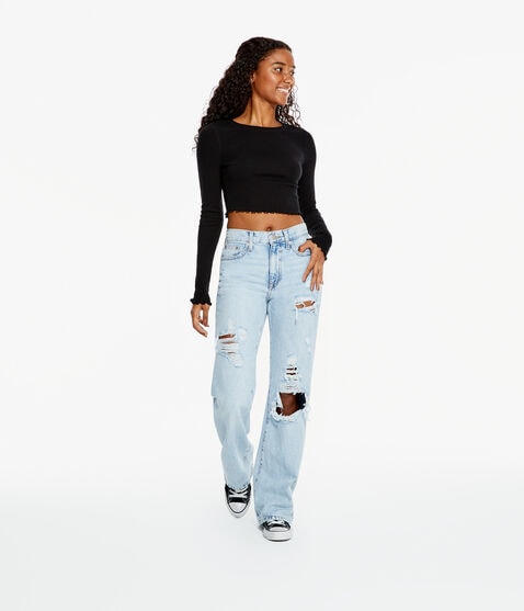 Low-Rise Boyfriend Flare Jean Low-Rise Boyfriend Flare Jean
