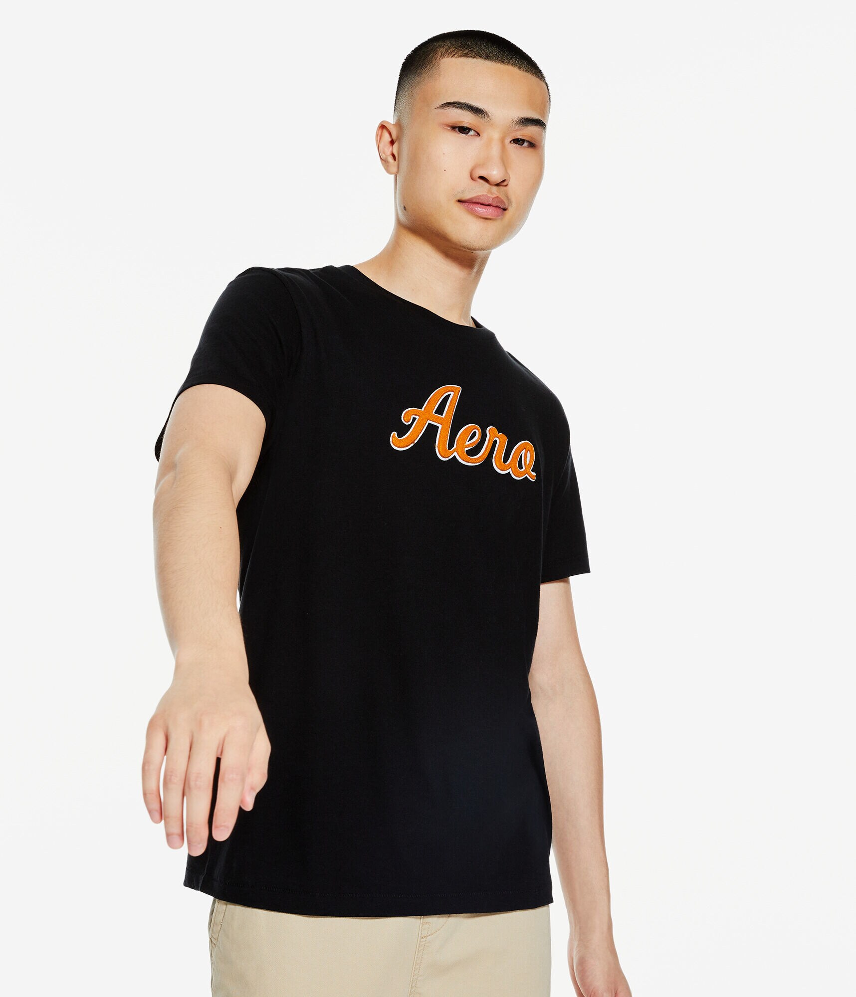 Aero Script Logo Appliqu&eacute; Graphic Tee