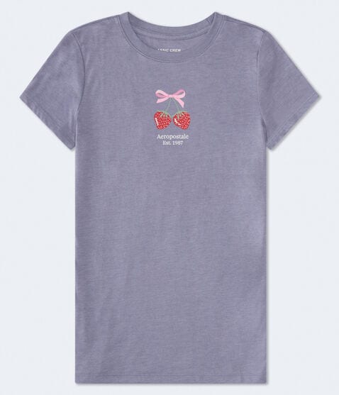 Aeropostale Strawberry Bow Graphic Tee Aeropostale Strawberry Bow Graphic Tee