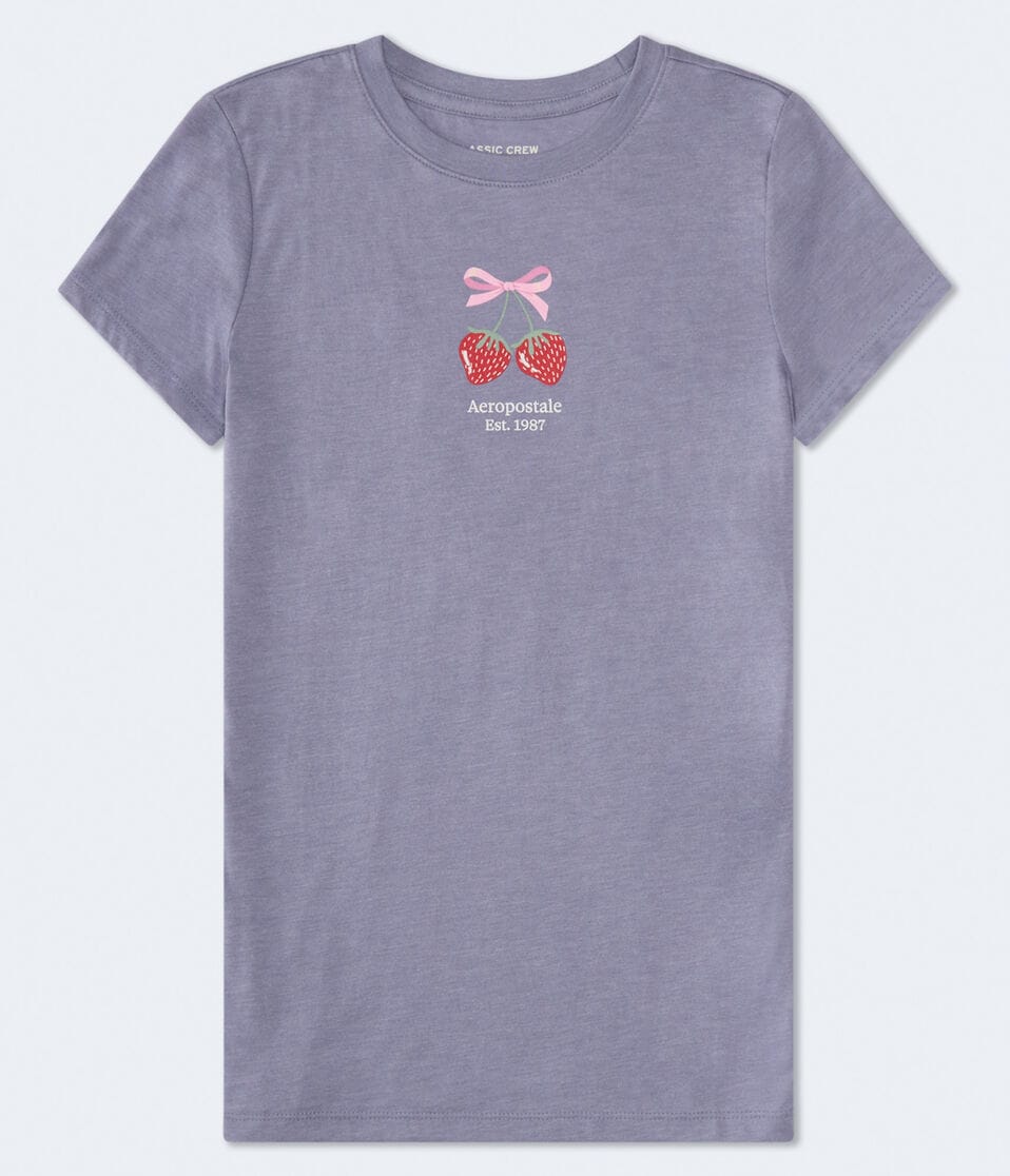 Aeropostale Strawberry Bow Graphic Tee
