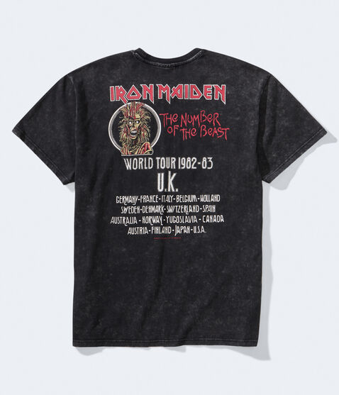 Iron Maiden Number Of The Beast Relaxed Graphic Tee Iron Maiden Number Of The Beast Relaxed Graphic Tee
