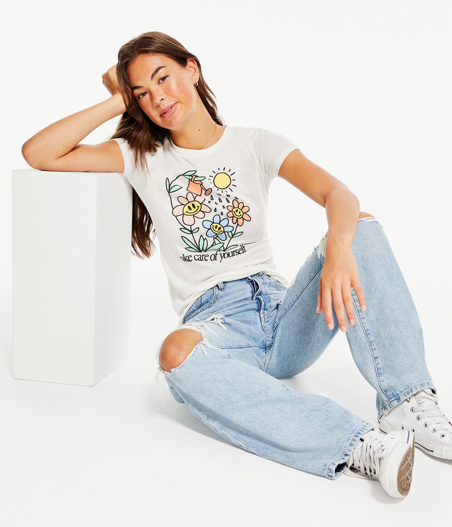 Take Care Daisies Graphic Tee