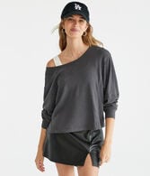 Long Sleeve Wear 2 Ways Cozy Waffle Tee