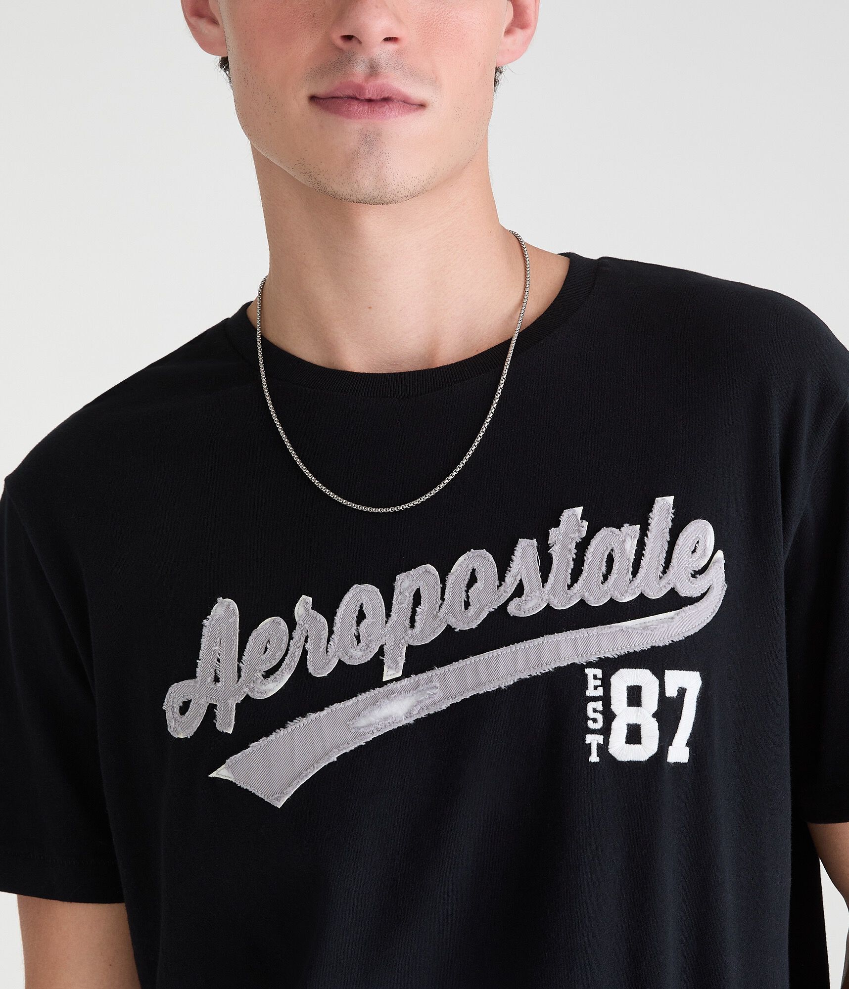 Aeropostale 87 Script Appliqu&eacute; Graphic Tee