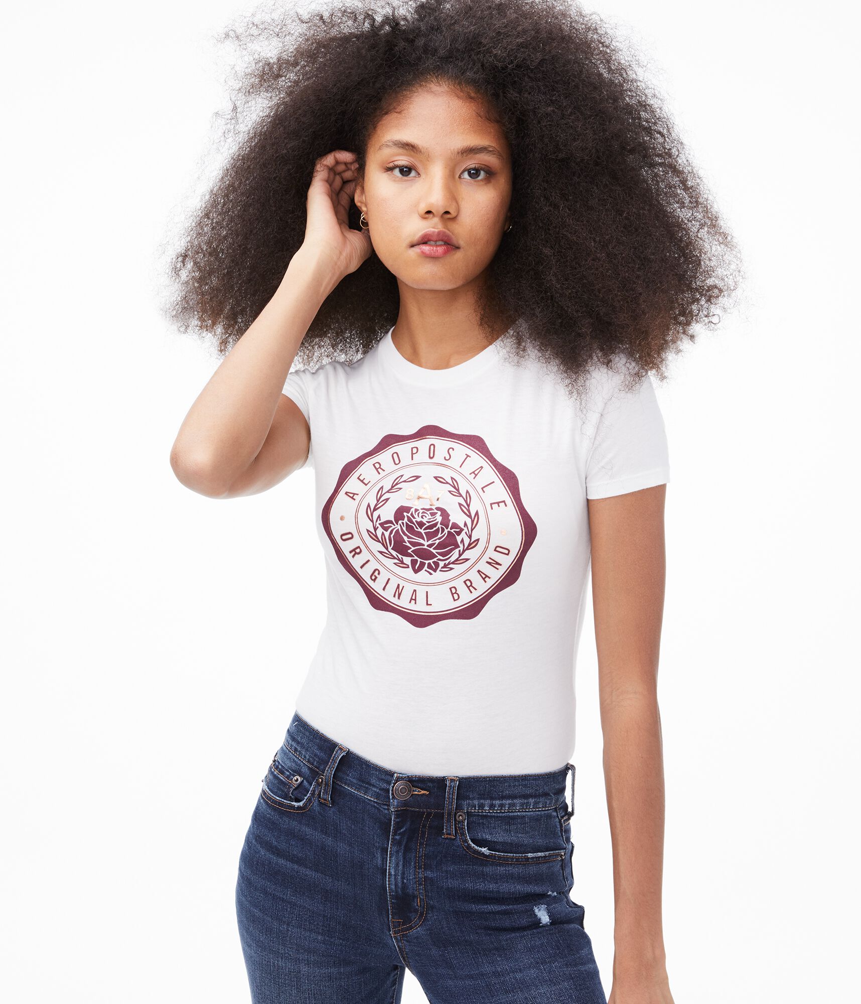 Rose Logo Crest Graphic Tee