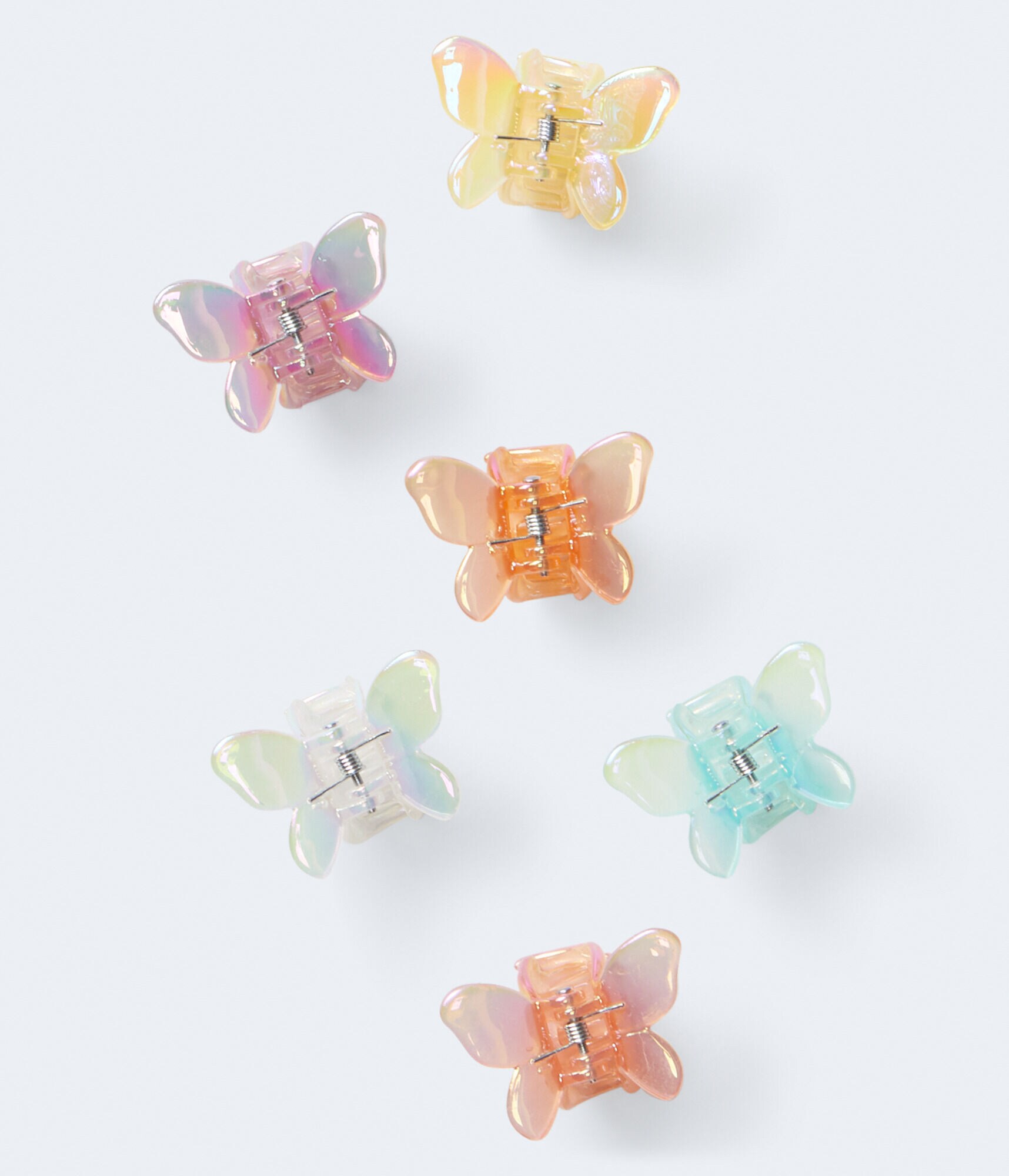 Iridescent Butterfly Claw Hair Clip 6-Pack