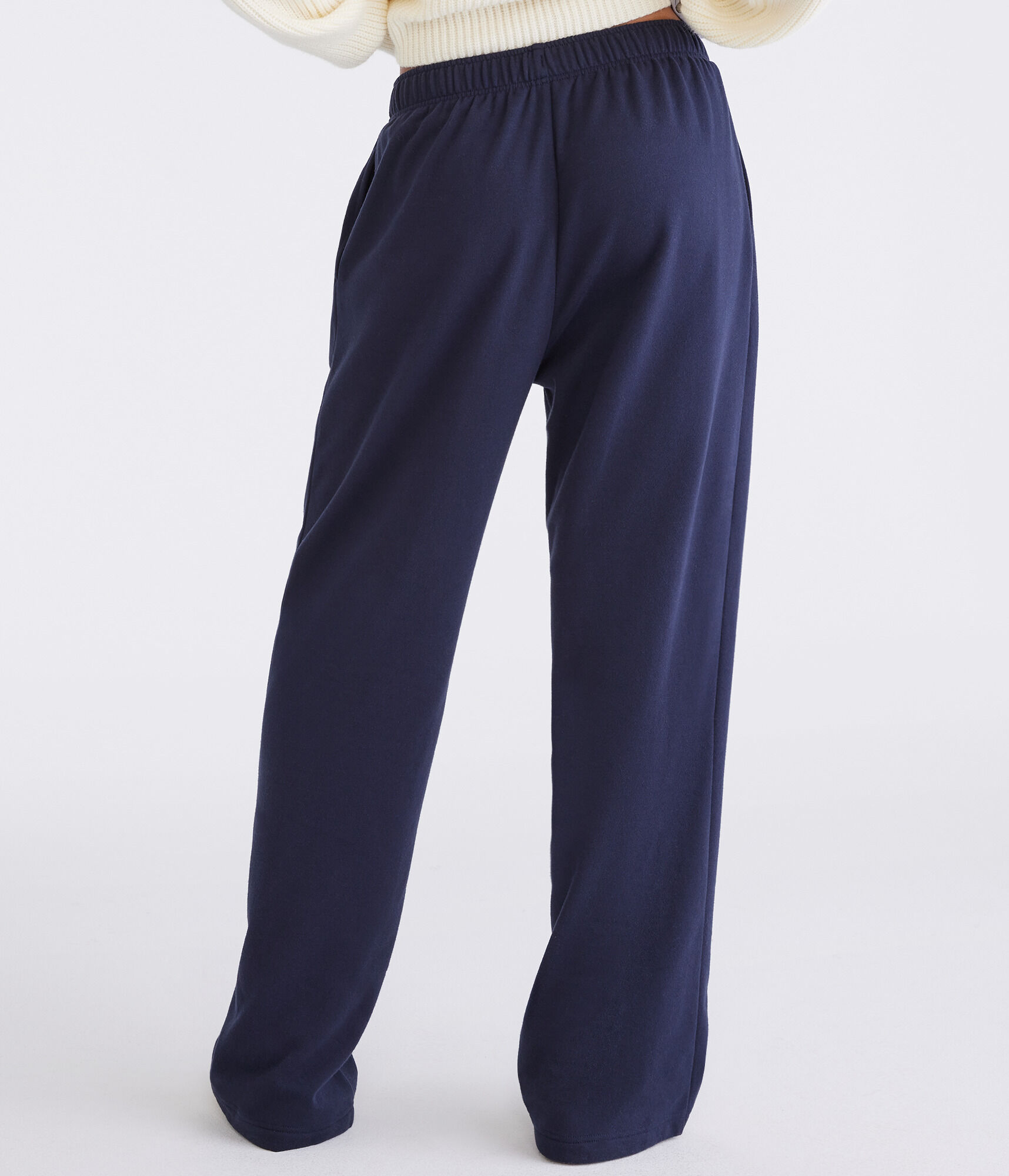 High-Waisted Straight Leg Sweatpants