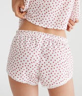 Strawberry Low-Rise Waffle Sleep Shorts