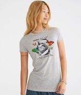 Aero Rose Butterfly Graphic Tee