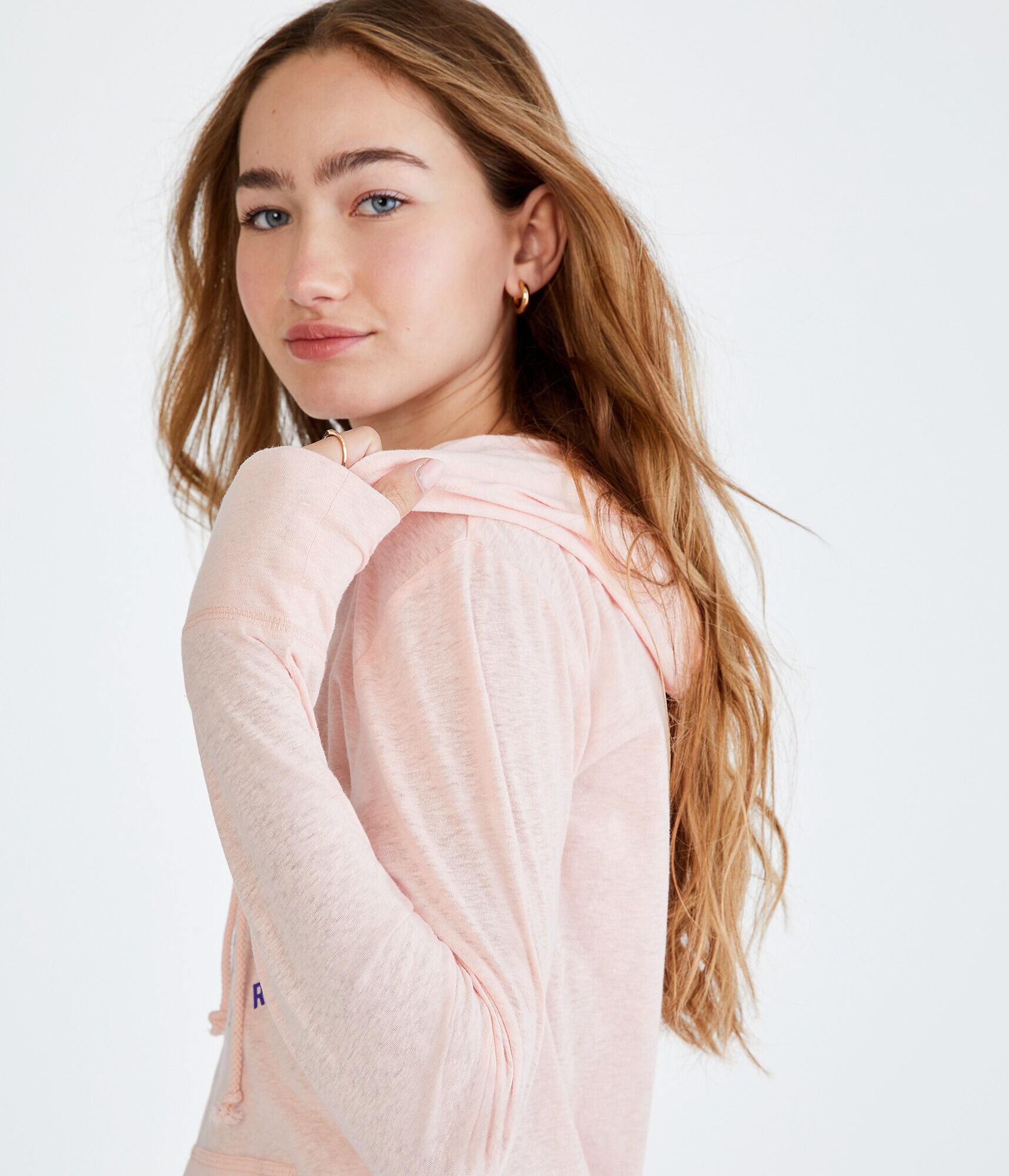 Long Sleeve Aero Script Hooded Graphic Tee