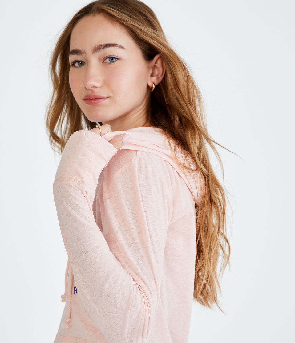 Long Sleeve Aero Script Hooded Graphic Tee