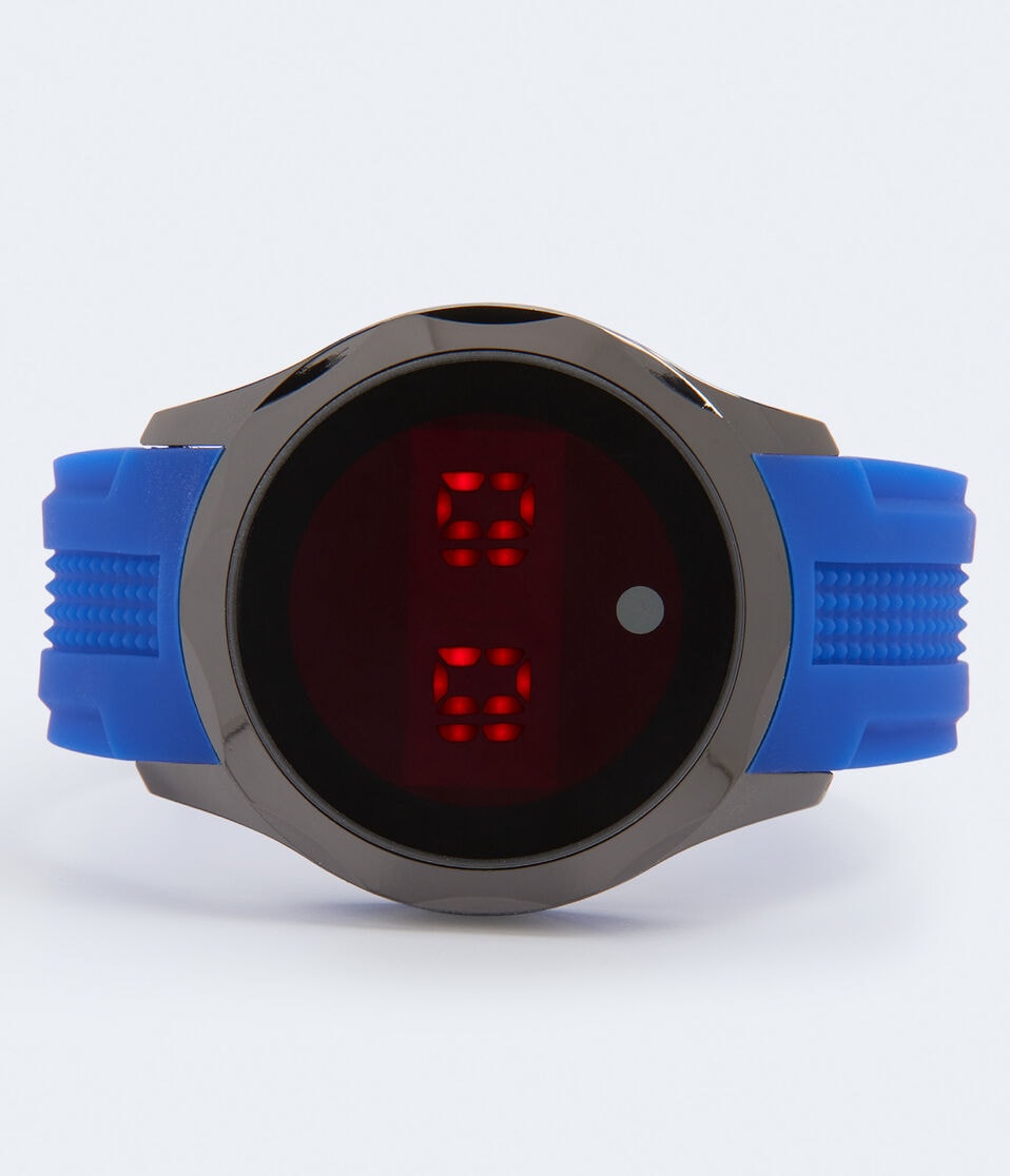 Textured-Edge Rubber Digital Watch