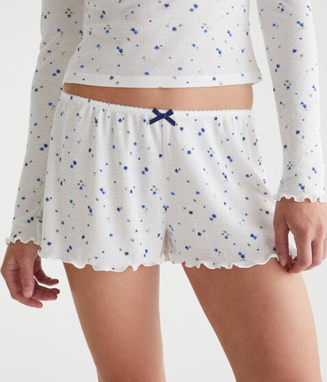 Printed Knit Sleep Shorts Printed Knit Sleep Shorts