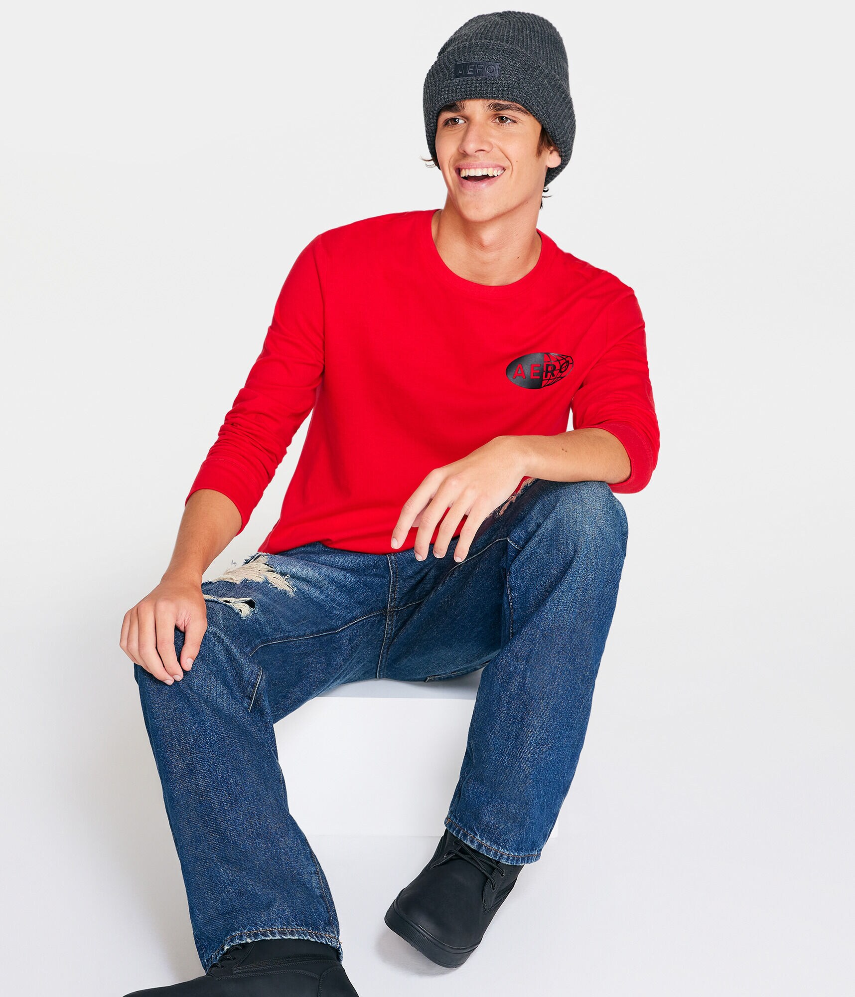 Long Sleeve Aero Global Brand Graphic Tee