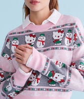 Hello Kitty Fair Isle Crew Sweater