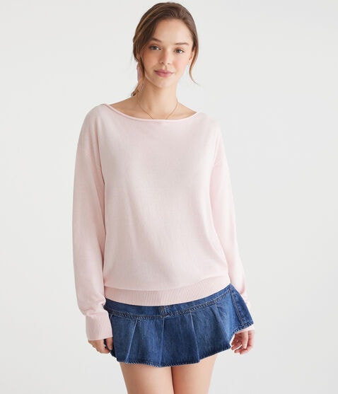 Slouchy Slash-Neck Sweater Slouchy Slash-Neck Sweater