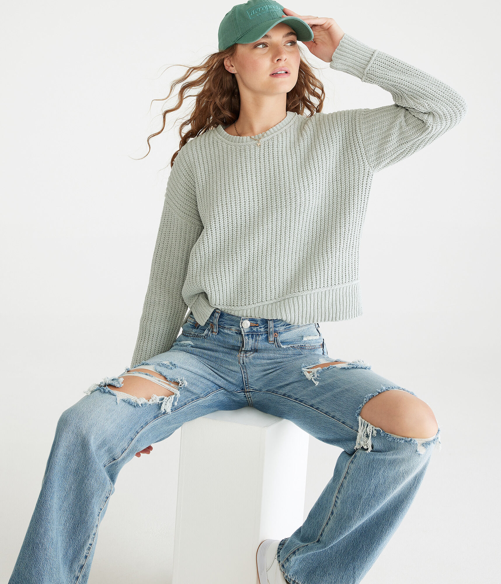 Chenille Crew Sweater