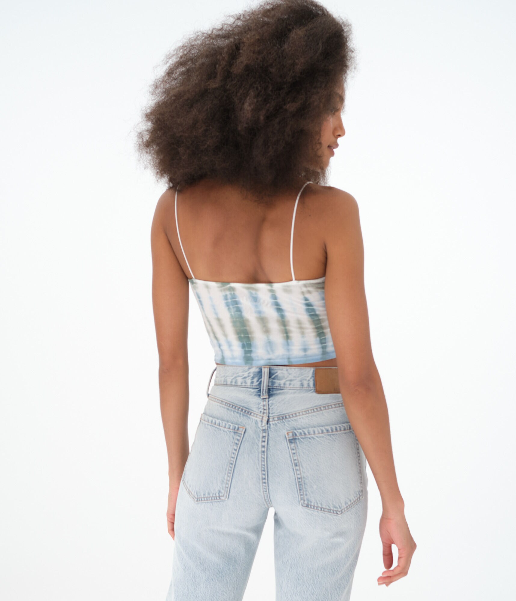 Seriously Soft Tie-Dye Ruched Cropped Bungee Tank