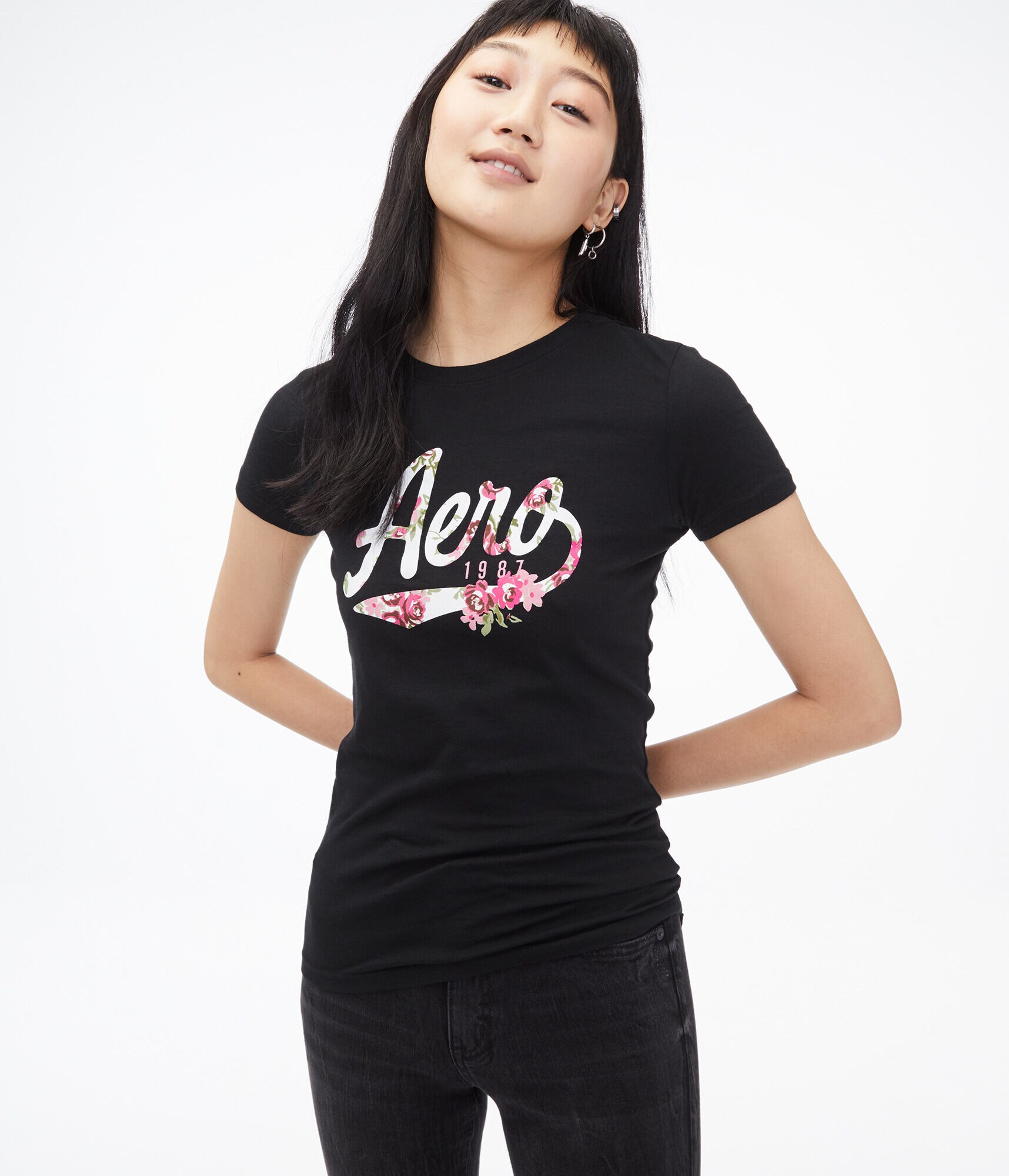 Floral Aero Logo Graphic Tee