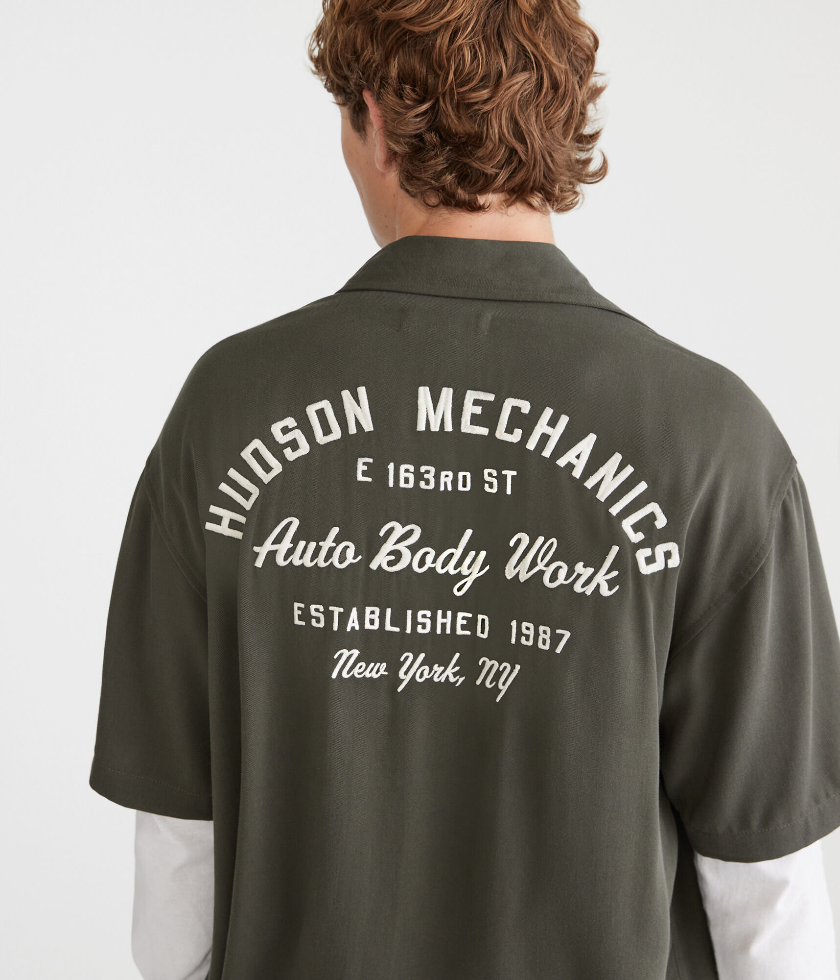 Short Sleeve Hudson Auto Body Mechanic Shirt