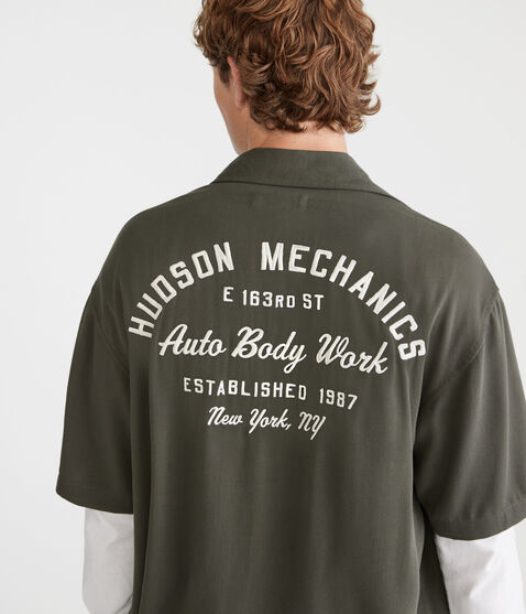 Short Sleeve Hudson Auto Body Mechanic Shirt Short Sleeve Hudson Auto Body Mechanic Shirt