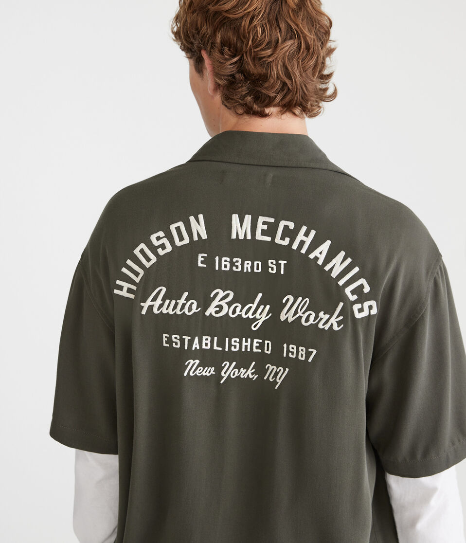 Short Sleeve Hudson Auto Body Mechanic Shirt