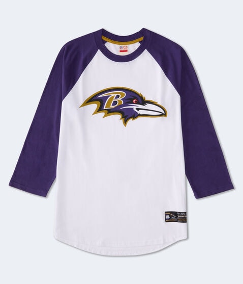 3/4 Sleeve Baltimore Ravens Relaxed Raglan Tee 3/4 Sleeve Baltimore Ravens Relaxed Raglan Tee