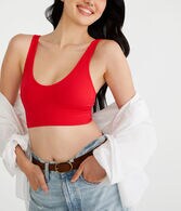 Ribbed Seamless Long-Line Bralette