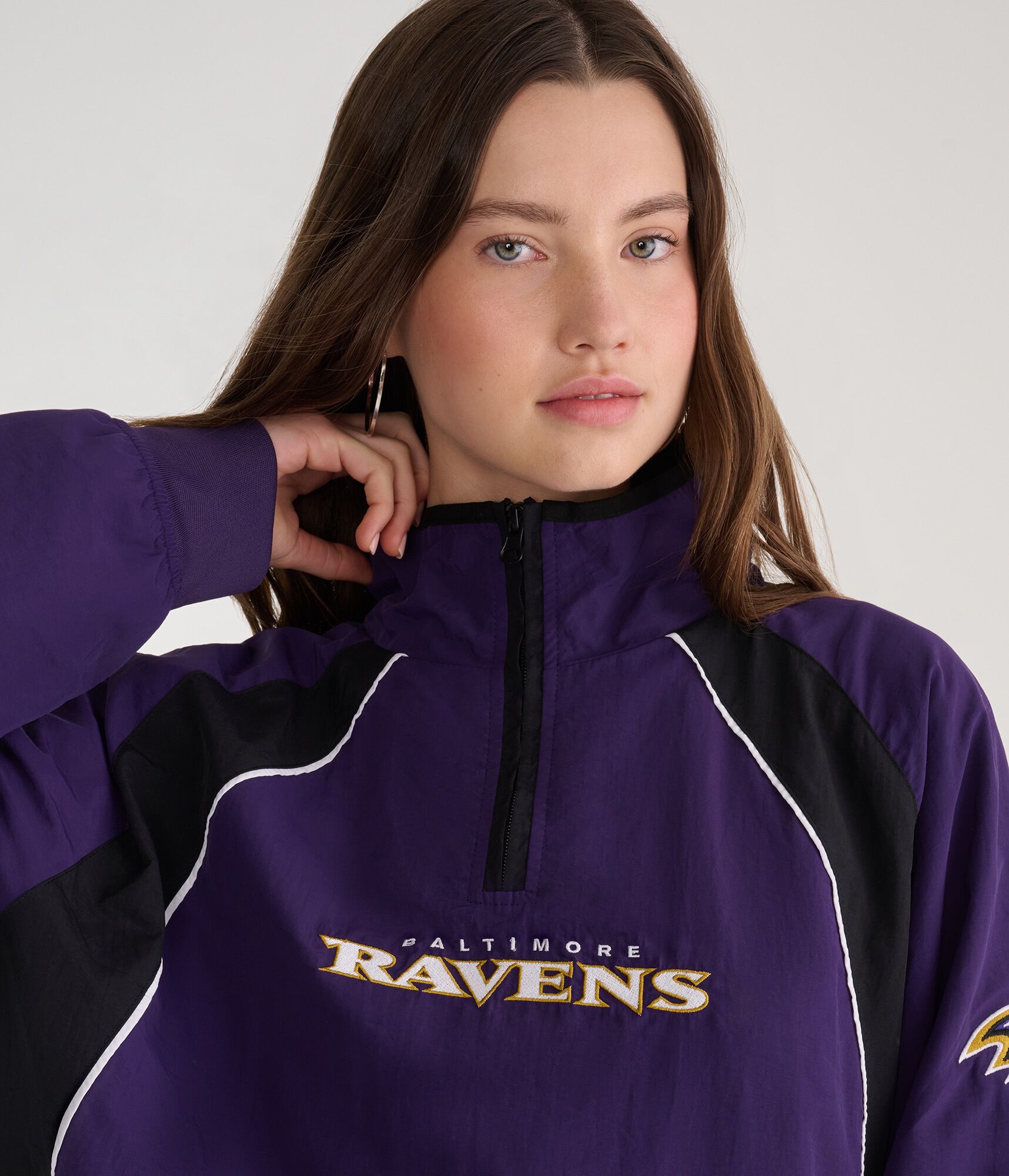 Baltimore Ravens Quarter-Zip Track Jacket