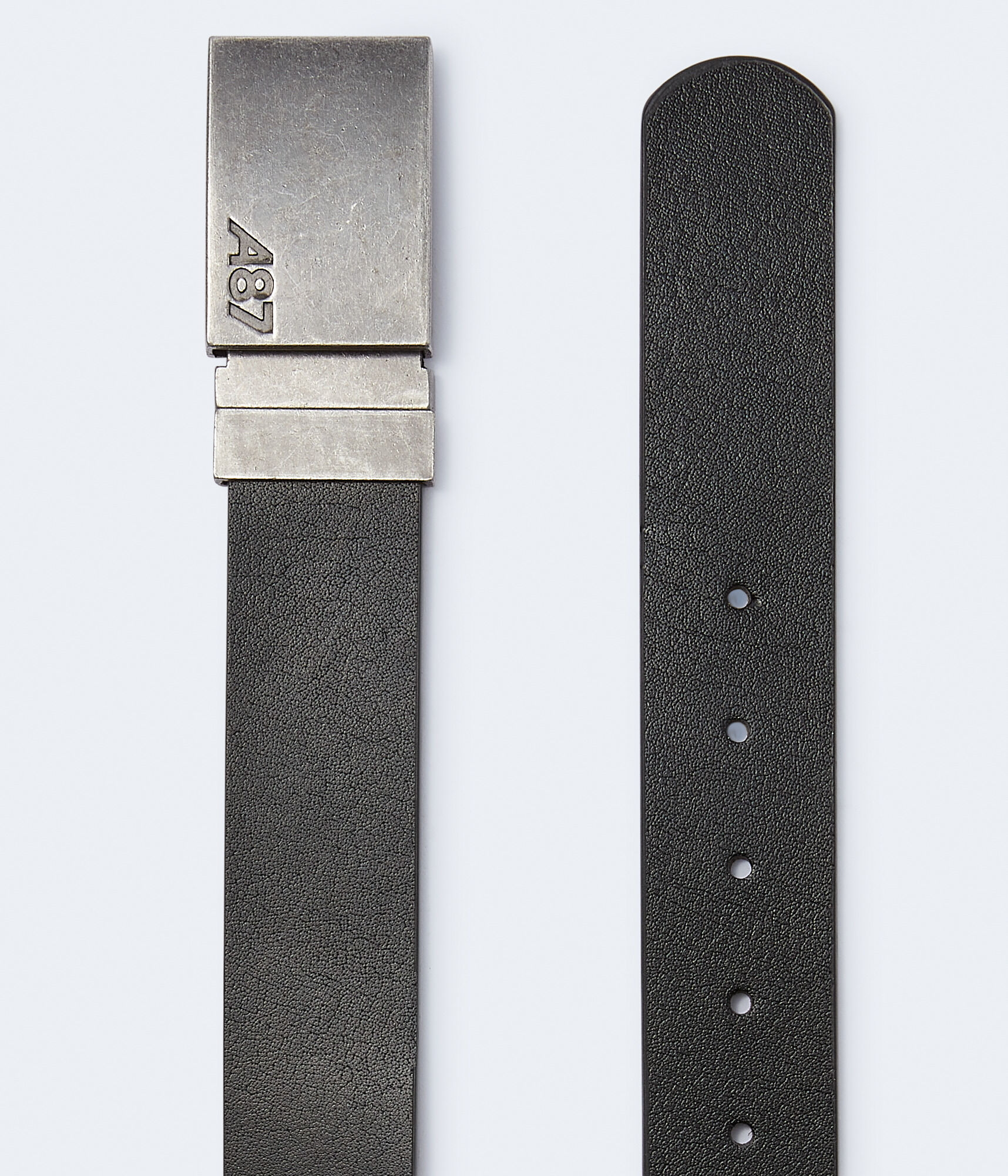 Reversible Leather Plaque Belt