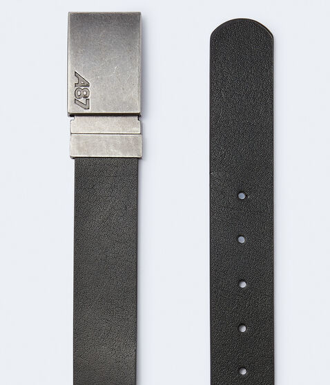 Reversible Leather Plaque Belt Reversible Leather Plaque Belt