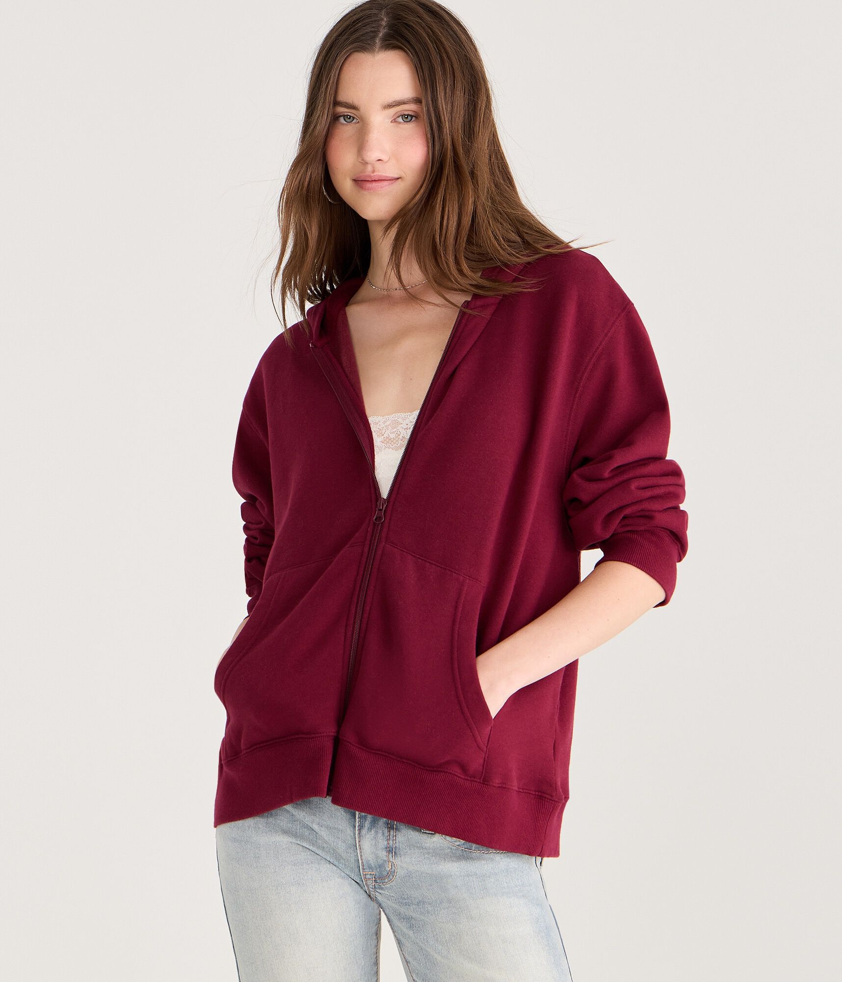 Cloud Soft Oversized Full-Zip Hoodie