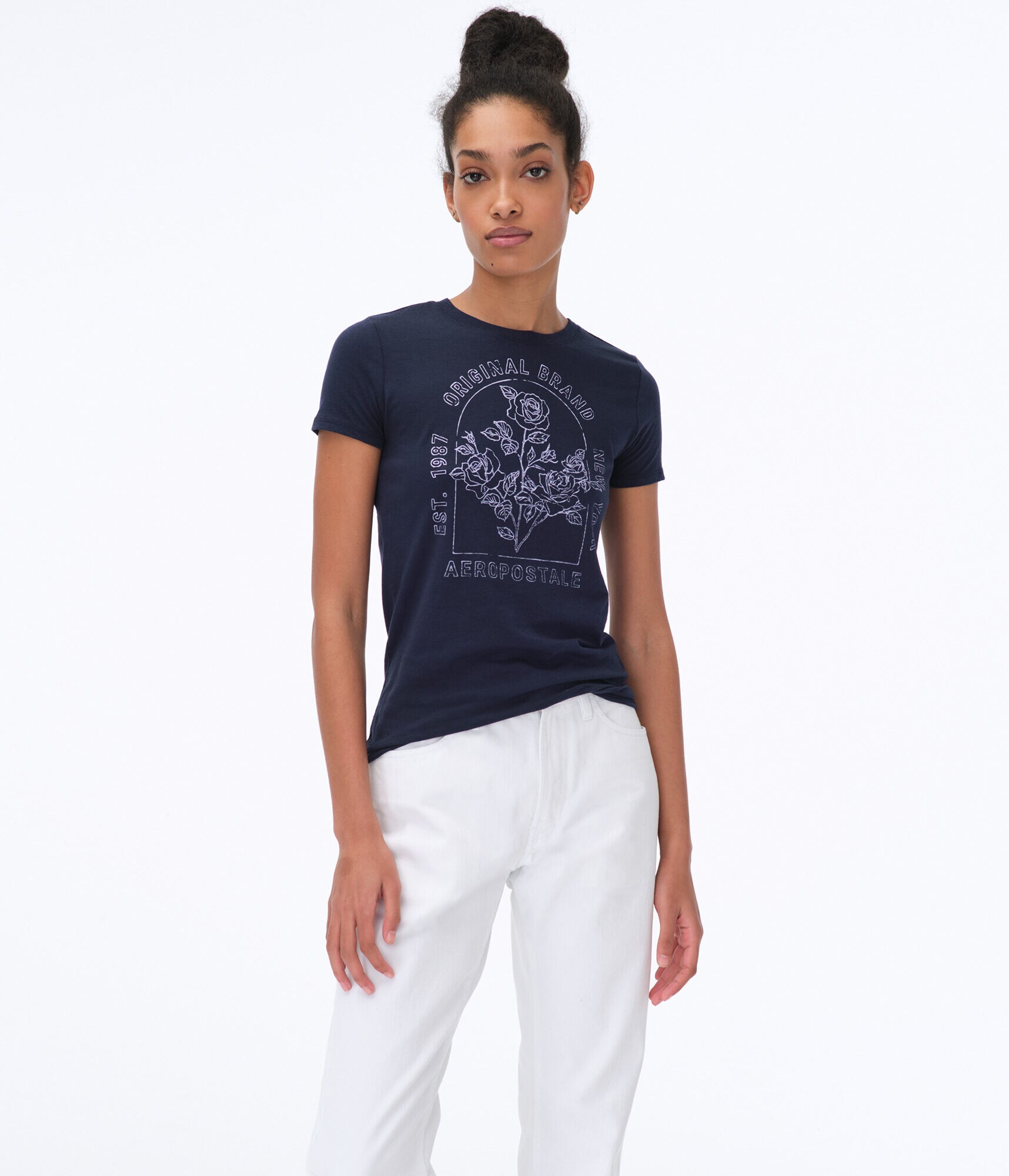 Aeropostale Original Brand Roses Graphic Tee