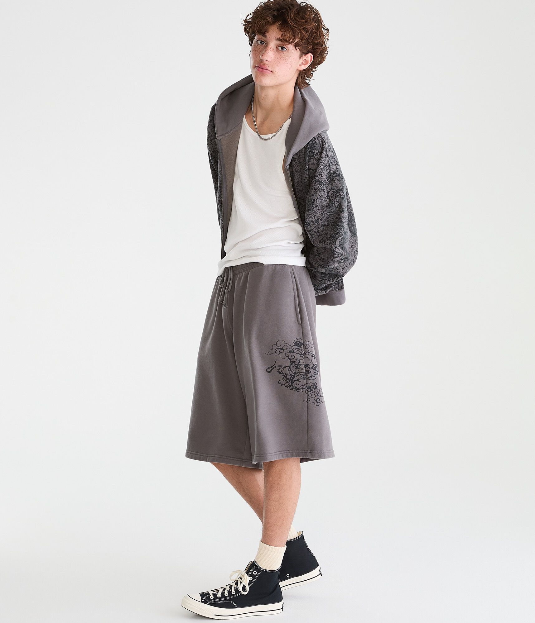 Cloud Soft Dragon Super Baggy Fleece Shorts